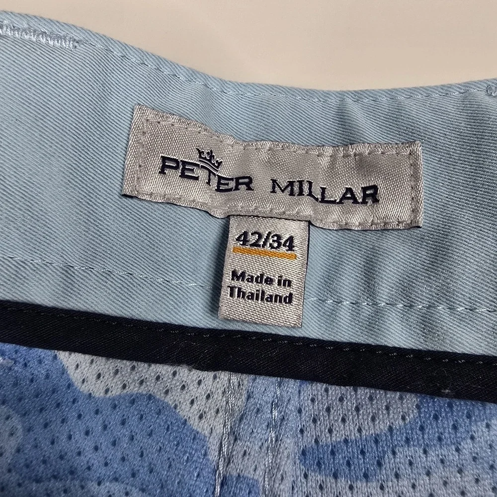 Peter Millar Crown Sport Men's‎ Performance Blue Golf Pants Size 42x34 Polyester
